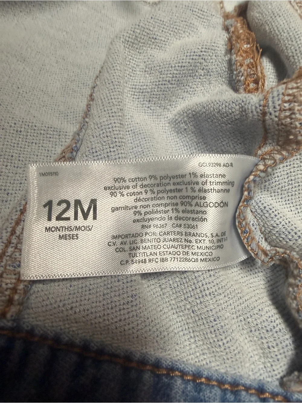Baby B’gosh by Carter’s Denim Jacket 12M Medium Wash‎ Snap Front Classic Baby